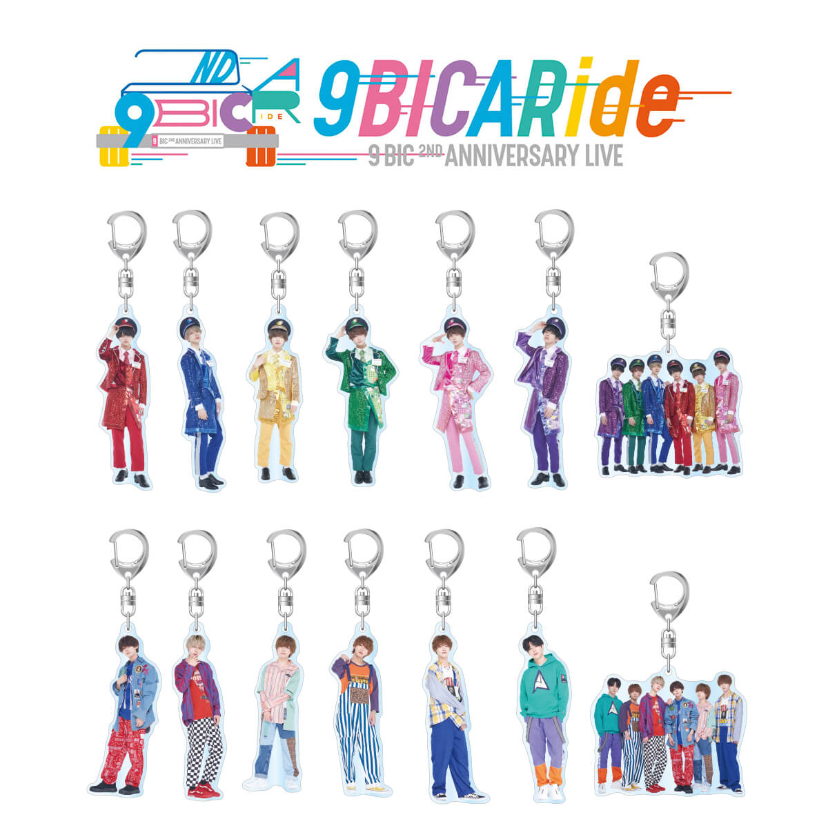 9bic 2nd Anniversary Live -9BICARide-】アクリルキーホルダー ...